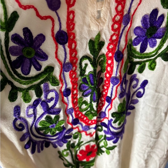 Vintage Boho embroidered dress size large - Picture 4 of 9